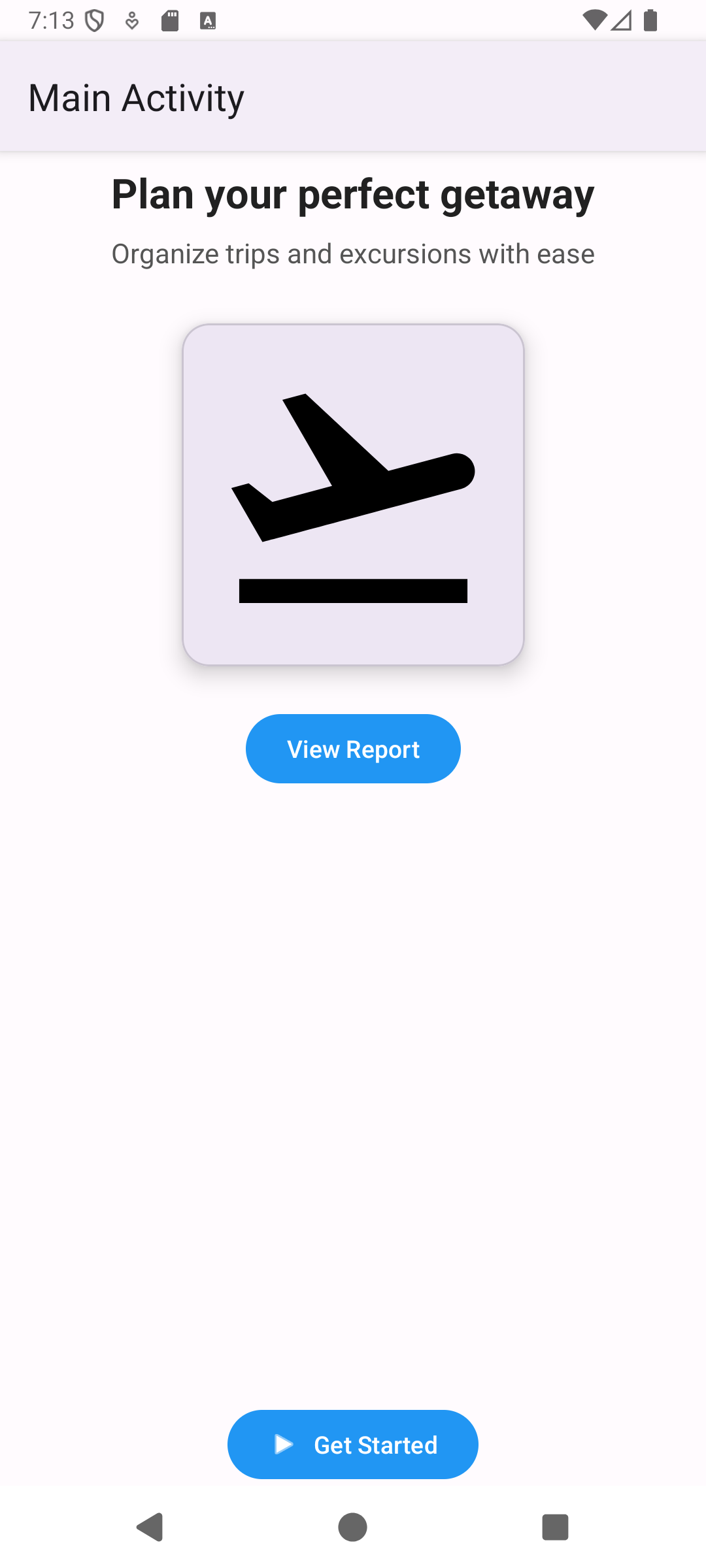 Vacation Planner Screenshot